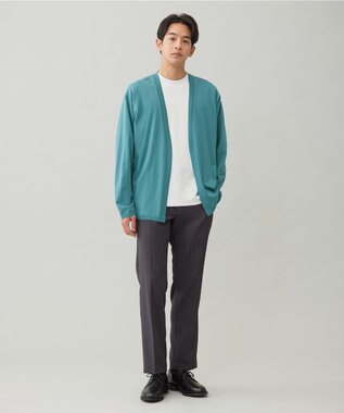 UNFILO MENS 【OCEANS 雑誌・web・YouTube 掲載】WOOL TOUCH 機能美パンツ スリム【東レ開発のウール見え高機能素材】 チャコール