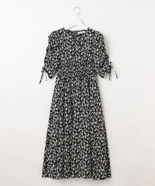 Feroux フラワープリント ワンピース ブラック系1