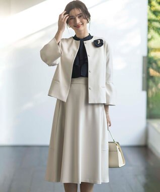 組曲 S 【KUMIKYOKU NAVY】コンフォータブルドレープ ジャケット サンドベージュ系