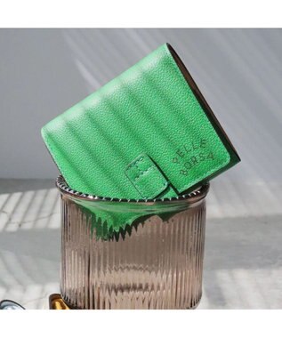 PELLE BORSA 二つ折りミニ財布 Very Goods ベリーグッズ 7202 グリーン