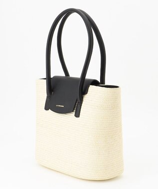 LA BAGAGERIE フラップかごトートバッグ アイボリー