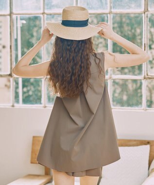 San-ai Resort（三愛水着楽園） 【UPF50＋】　タンクトップキュロット3点セット　9M・11L　【San-ai Resort（サンアイリゾート）】 ブラウン