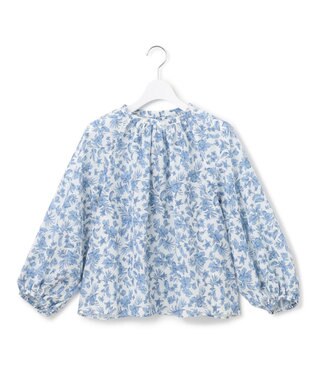 23区 【SLOW/一部店舗限定】ボタニカルプリント ブラウス ブルー系5