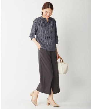 J.PRESS LADIES 【洗える】リラクシオンツイル パンツ グレー系