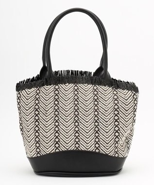 UNBILLION cachecache ポリプロピレンフリンジトートバッグ ブラック