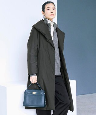 【撥水加工】ADS ダウン ショールカラーロングコート