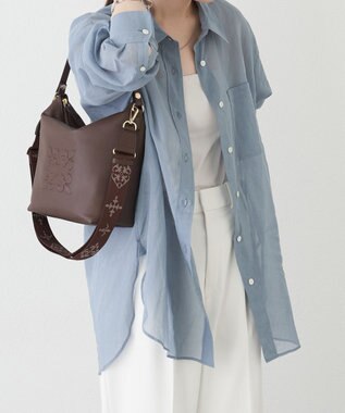 russet 《WEB限定》スタンダードミニショルダーバッグ <エンボスモノグラム>(CE-1718-WEB) D.Brown