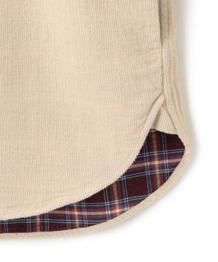 J.PRESS MEN 【KING SIZE】ダブルフェイス キャラメルコール シャツブルゾン アイボリー系