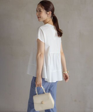 組曲 ツイルジャージーティアード カットソー ホワイト系