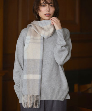 カシミヤ チェック マフラー