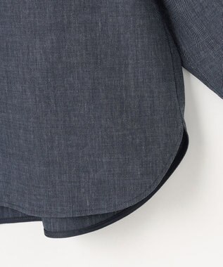 自由区 L 【セットアップ対応】ソフトリネンダンガリー シャツ ネイビー