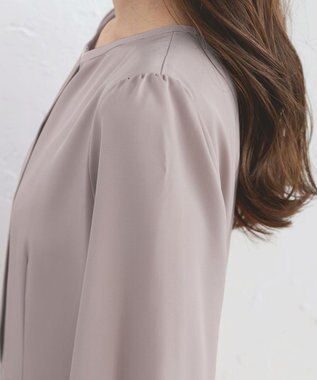 Tiaclasse L 【セレモニー・XSサイズ(5号)追加・新色追加・洗える】キーネックフレアワンピース モカ