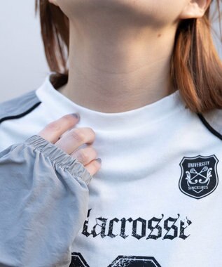 WEGO ナイロンスリーブナンバリングスウェット ホワイト