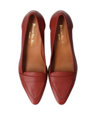 INTER-CHAUSSURES 【DUCCIO DEL DUCA】ポインテッドトウモカパンプス レッドブラウン