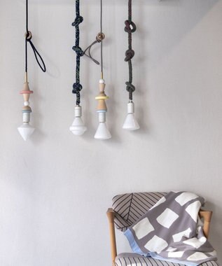 TRICOTE BLOCK PENDANT LIGHT 39NAVY
