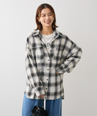 Green Parks ・ＥＬＥＮＣＡＲＥ　ＤＵＥ　２ｗａｙチェックビックシャツ Off White