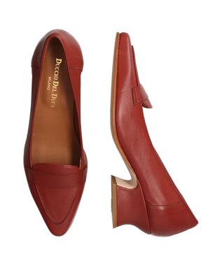 INTER-CHAUSSURES 【DUCCIO DEL DUCA】ポインテッドトウモカパンプス レッドブラウン