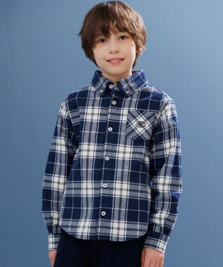 J.PRESS KIDS 【140-170cm】ビッグチェック シャツ ネイビー系4