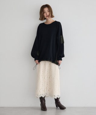 YECCA VECCA レースナロースカート Ivory