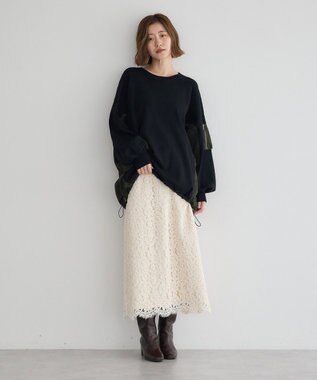 YECCA VECCA レースナロースカート Ivory