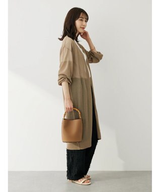 Green Parks 接触冷感ロング丈カーデ Mocha