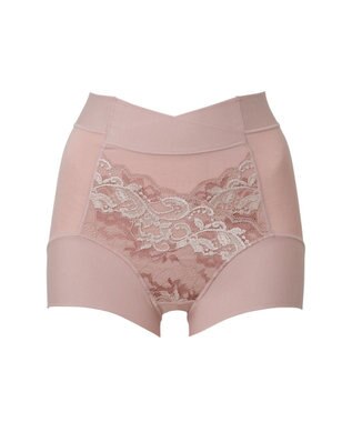 BRADELIS New York 【BRADELIS NewYork peace】綿混フィットレースショーツ ウエストからヒップ下まですっぽり包み補整するショーツ ローズベージュ