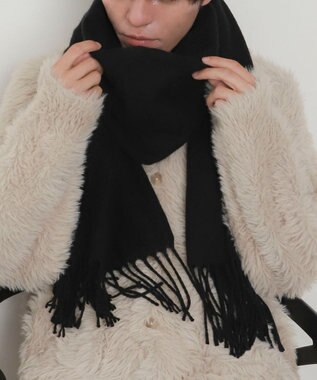 WEGO 【マフラー】大判ストール ブラック