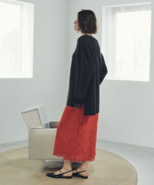 YECCA VECCA レースナロースカート Orange