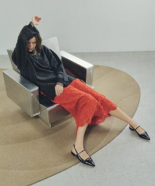 YECCA VECCA レースナロースカート Orange