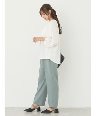 earth music&ecology パフスリーブカットソー Ivory