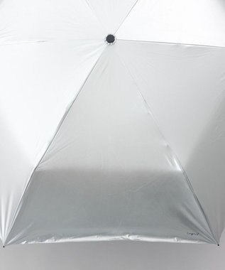 AURORA 【Ungrid（アングリッド）】無地ロゴワンポイントプリント晴雨兼用傘（折りたたみ傘） シルバー