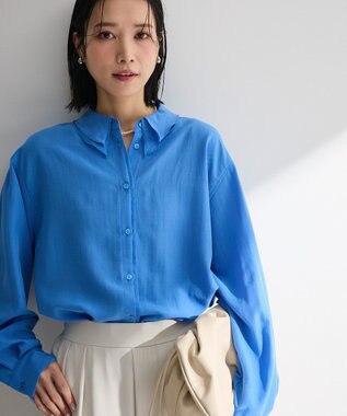 Green Parks レイヤード風ＢＩＧシャツ Blue