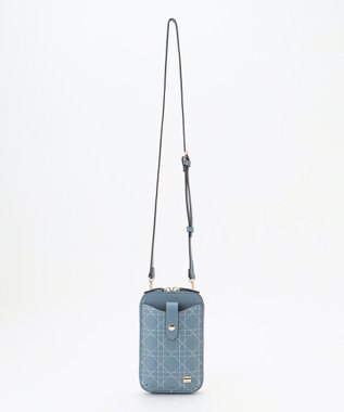 LA BAGAGERIE レザーステッチ　マルチポシェット ライトブルー