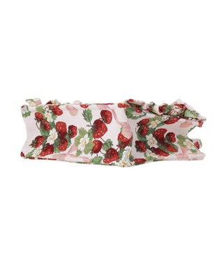 Maison de FLEUR いちごゴブランフロントフリルバッグ Red