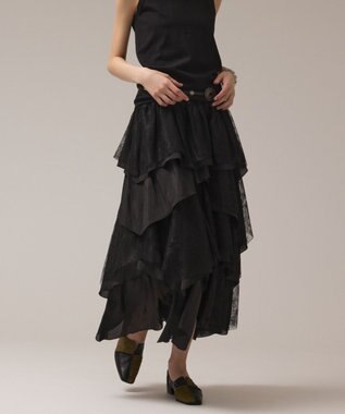 GRACE CONTINENTAL レースコンビティアードスカート