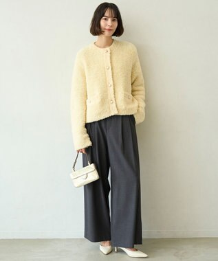 UNFILO 【STORY×UNFILO】シャギーニット カーディガン イエロー
