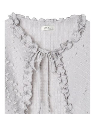 earth music&ecology ふくれジャガードボレロ Light Gray