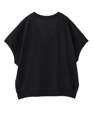 Green Parks 深Ｖネックミニ裏毛フレンチスリーブプルオーバー Gray