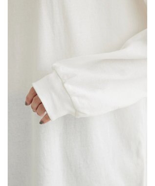 Green Parks ワンポイントカレッジロゴ裾ラウンドチュニック Off White