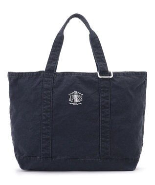 J.PRESS MEN コットンキャンバス オーバルトートバッグ ネイビー系