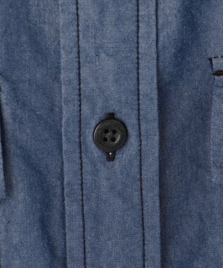 JOSEPH ABBOUD MOUNTAIN 【テーム・ヤルヴィコラボ・サスティナブル】コットンテンセルツイルバックプリント シャツ ネイビー系