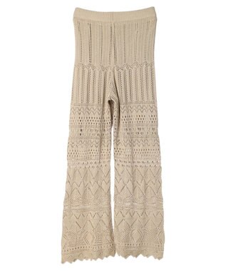 AMERICAN HOLIC 透かし編みニットパンツ Beige