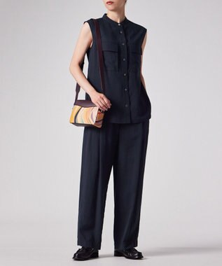 Paul Smith レーヨンドレープ カーヴィタックパンツ ネイビー