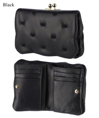 tsumori chisato CARRY ぷちネコ 2つ折り財布 がま口 ブラック