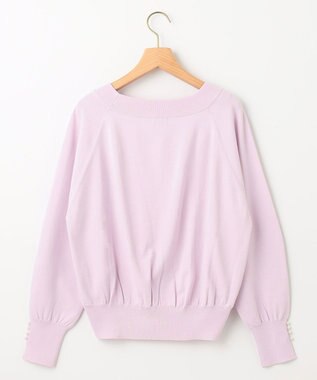 組曲 S 【パールボタン付】ブーケカラーリラクシー ニット ピンク系