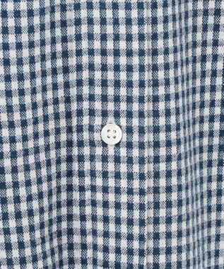 J.PRESS MEN 【KING SIZE】ギンガムチェック コットンネルジャージシャツ ネイビー系3