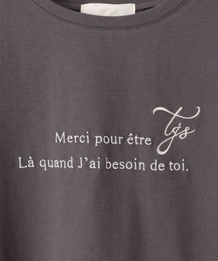 ANY SIS L ロゴ刺繍 Tシャツ スレート