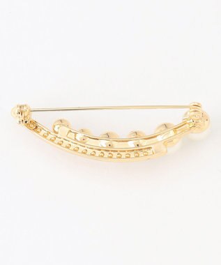 ANY ウェーブパールブローチ ゴールド