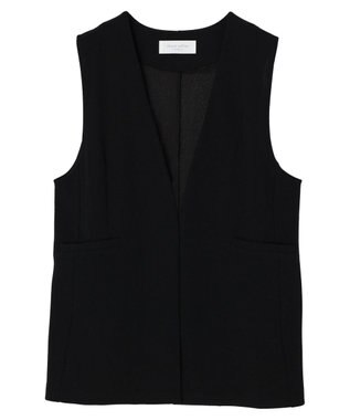 Green Parks 着流しカットジョーゼットジレ Black