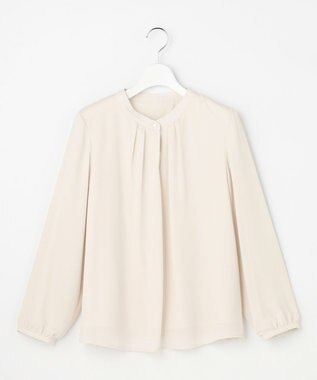 ANY SIS L 【裏起毛】エニポカ バンドカラー ブラウス アイボリー